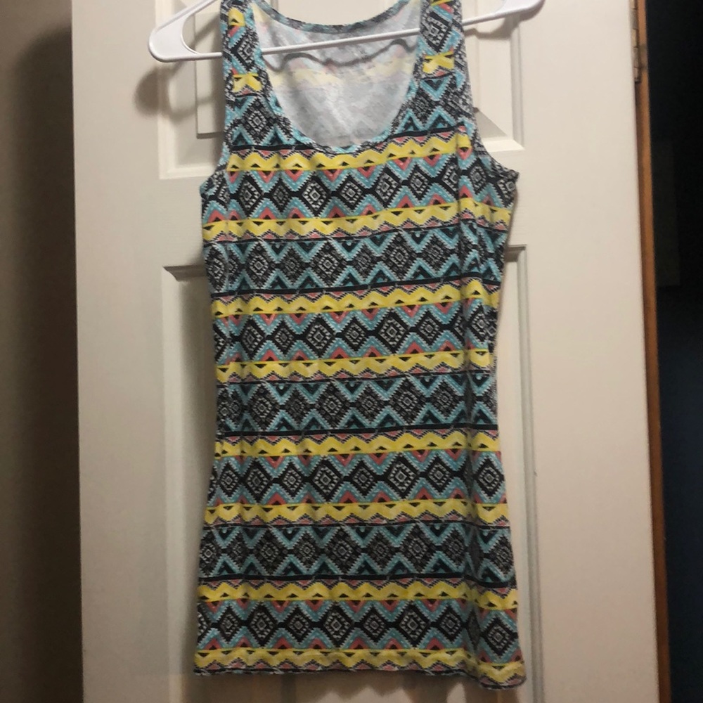 Time and Tru Ribbed Tribal Tank